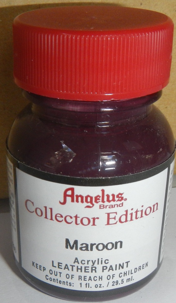 Angelus Acrylic Leather Paint - Maroon, Collector Edition, 1 oz