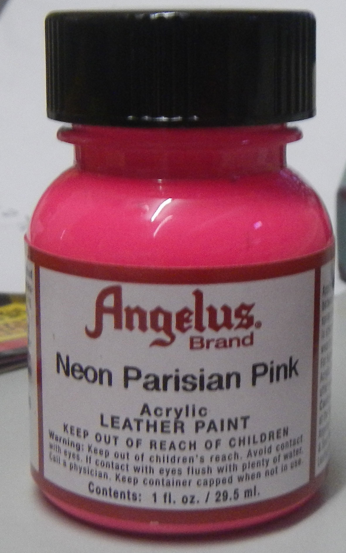 Angelus Neon Leather Paint Neon Parisian Pink